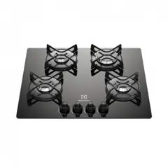 ELECTROLUX - Cocina Empotrable a Gas ETGZ24F0EPUB 60 cm con 4 Hornillas y Vidrio Templado Negro
