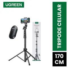 UGREEN - Trípode 2 En 1 Robusto Altura 170cm Incluye Control Remoto Para iPhone Galaxy GoPro