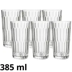ICHIMATSU - Set de Vasos Largos de Vidrio Old 385 ml - 13 oz 6 Piezas-ichimatsu