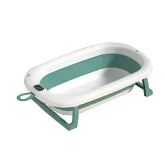GENERICO - Bañera para Bebe Plegable con Termómetro Digital Verde