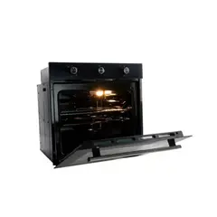 INDURAMA - Horno Empotrable a Gas HEI-75NGP Negro de 75 Litros con Grill y Asador Giratorio