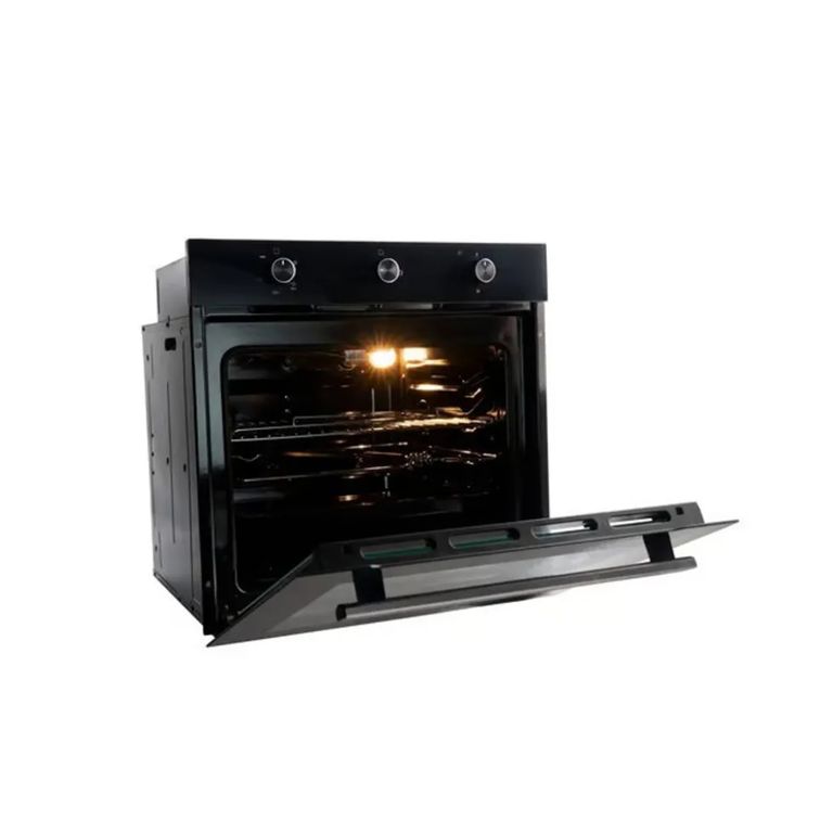 Horno Empotrable a Gas HEI-75NGP Negro de 75 Litros con Grill y Asador Giratorio