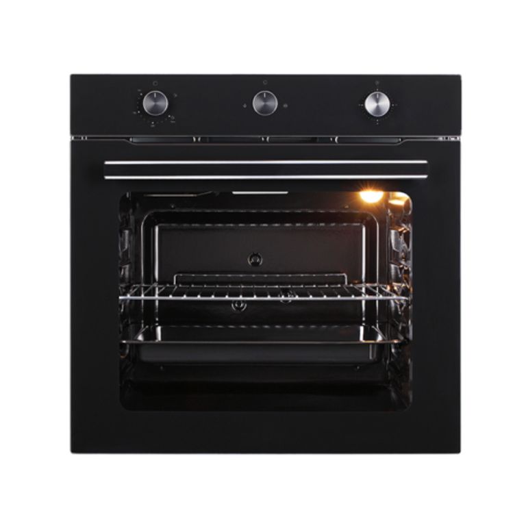 Horno Empotrable a Gas HEI-75NGP Negro de 75 Litros con Grill y Asador Giratorio