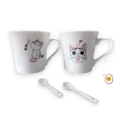 GENERICO - SET DE TAZAS GATO DE 100ML