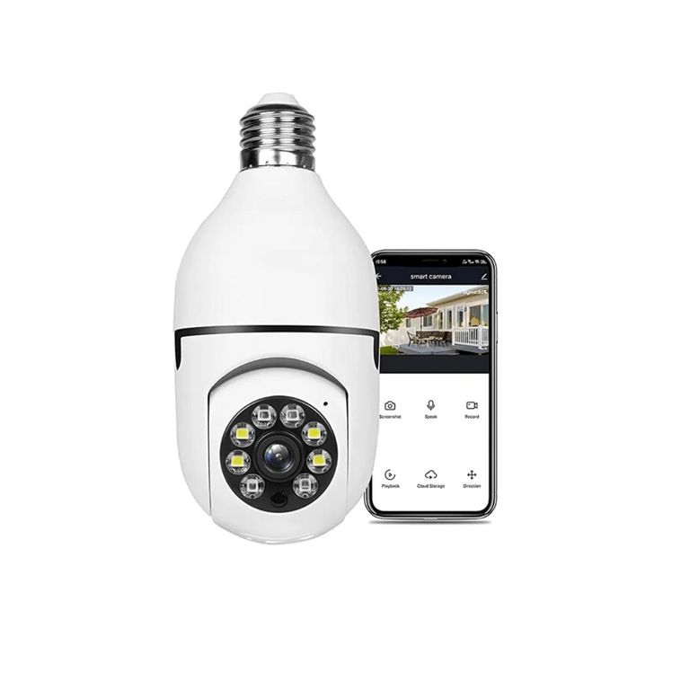 FOCO CÁMARA ESPÍA 360 GRADOS - BLANCO