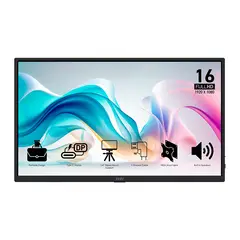 MSI - Monitor Portatil Plano Pro Mp165 E6 15.6" Fhd Ips Hdmi X1 Tipo-C X2 Parlante 2 X 1W