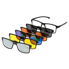 GENERICO - Lente De Sol 6 En 1 Proteccion Uv Magnético Unisex