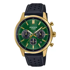 EDIFICE - Reloj EFR-575CL-3A Hombre Cuero Negro