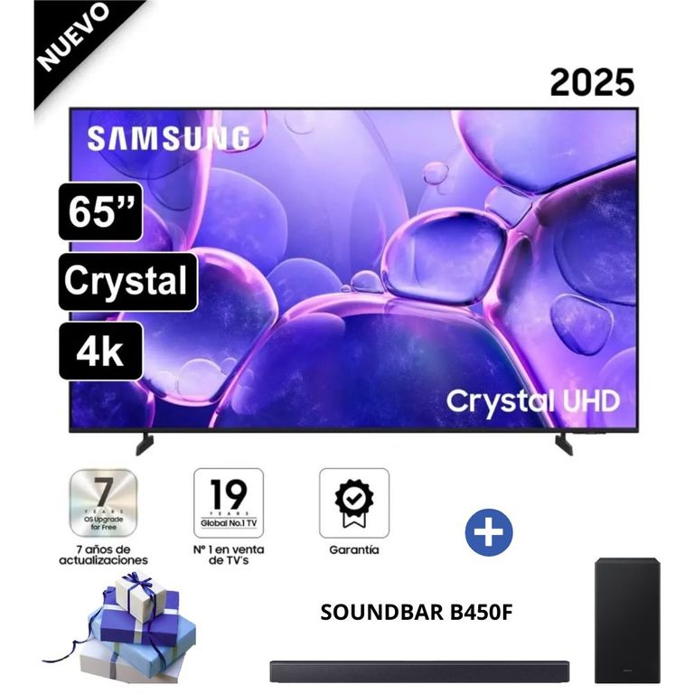Televisor 65 Crystal UHD 4K UN65U8000FGXPE + Soundbar HW-B450F