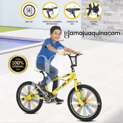 VORTEX - Bicicleta Acrobática Aro 20 «FREESTYLE» BMX Yellow & Black