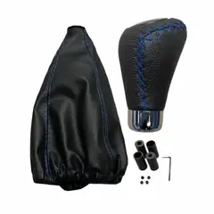 GENERICO - Perilla De Palanca + Funda + Adaptadores Azul Para Auto 1Pcs