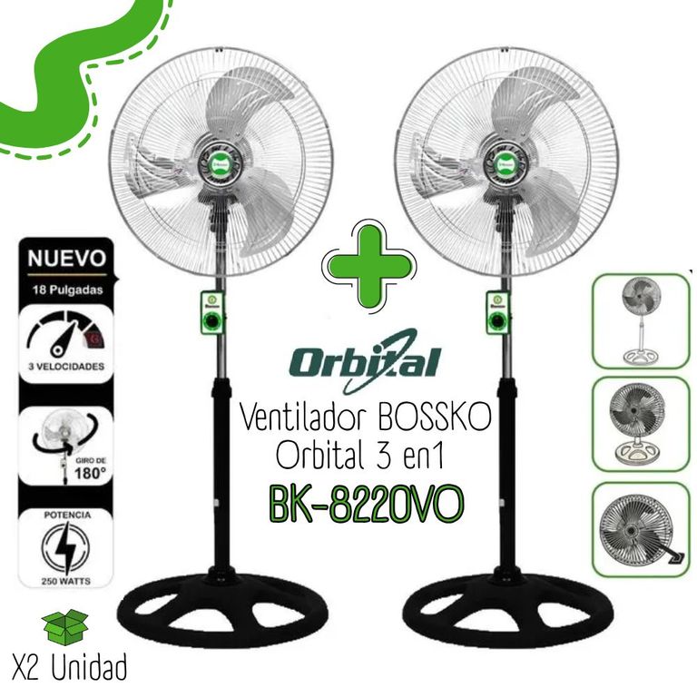 Ventilador Orbital 18" 3 en 1 BK-8220VO X2UNIDADES