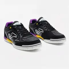 JOMA - Zapatillas Futbol Sala Top Flex 2601 IN Negro Morado Amarillo