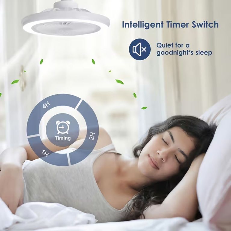 Foco Ventilador de Techo 2 en 1 Ahorrador con Control