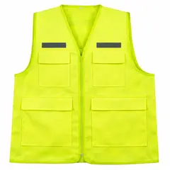 GENERICO - CHALECO REFLECTIVO DRIL MARCA WORKFORCE COLOR VERDE TALLA L