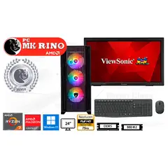 AMD - Computadora Enovu Ryzen 7 8700G RX-270 16GB 500GB SSD 24" Radeon Graphics Windows 11 Pro