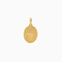 ALDO & CO - Dije en oro amarillo de 18K placa oval del signo Escorpio