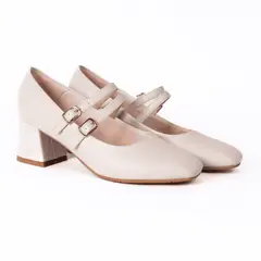 PALINI SHOES - Taco 5 de vestir color hueso