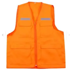 GENERICO - CHALECO REFLECTIVO DRIL MARCA WORKFORCE COLOR NARANJA TALLA L
