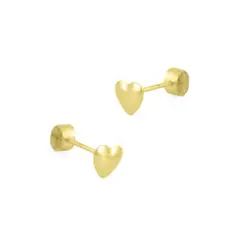 BALIQ - Aretes Corazón para niña Oro 18K