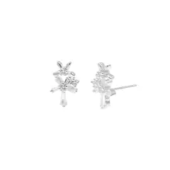 BALIQ - Aretes Flor Plata 925