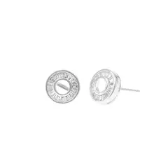 BALIQ - Aretes Roseta Redondo Plata 925