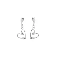 BALIQ - Aretes Corazón Gota Plata 925
