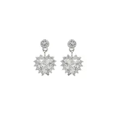 BALIQ - Aretes Corazón Colgante Plata 925