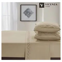 CUTE - JUEGO DE SÁBANAS VICENZA 2 PLAZAS