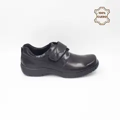 FAR WEST - Zapatos Escolares - Colegio Pega Pega Niño Fabiano Cuero Negro