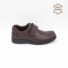 FAR WEST - Zapatos Escolares - Colegio Pega Pega Niño Liam Cuero Marrón