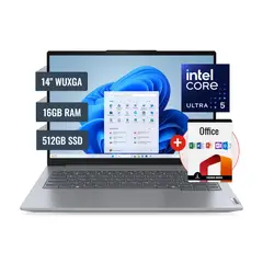 LENOVO - Combo Laptop Thinkbook 14 G7 IML Intel Core Ultra 5 125U 16GB RAM 512GB SSD 14 WUXGA + Office