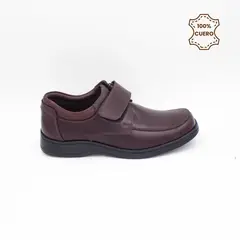 FAR WEST - Zapatos Escolares - Colegio Pega Pega Niño Liam Cuero Guinda