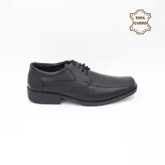 FAR WEST - Zapatos Escolares - Colegio Pasadores Niño Eddie Cuero Negro