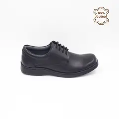 FAR WEST - Zapatos Escolares - Colegio Pasadores Niño Classic Cuero Negro