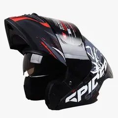 GENERICO - CASCO HOKEN HK3 FF916 ROJO MATE ABATIBLE VISOR TRANSP DOT