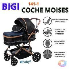 EBABY - COCHE DE LUJO INCLUYE TULL MOISES DE LUJO - AZUL