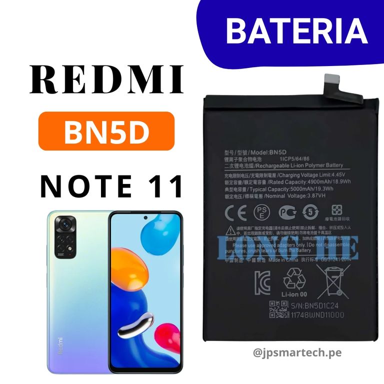 BATERIA PARA REDMI NOTE 11 - BN5D - NUEVO
