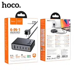 HOCO - Estación De Carga C150 6 En 1 45w Cable De 1.5mts