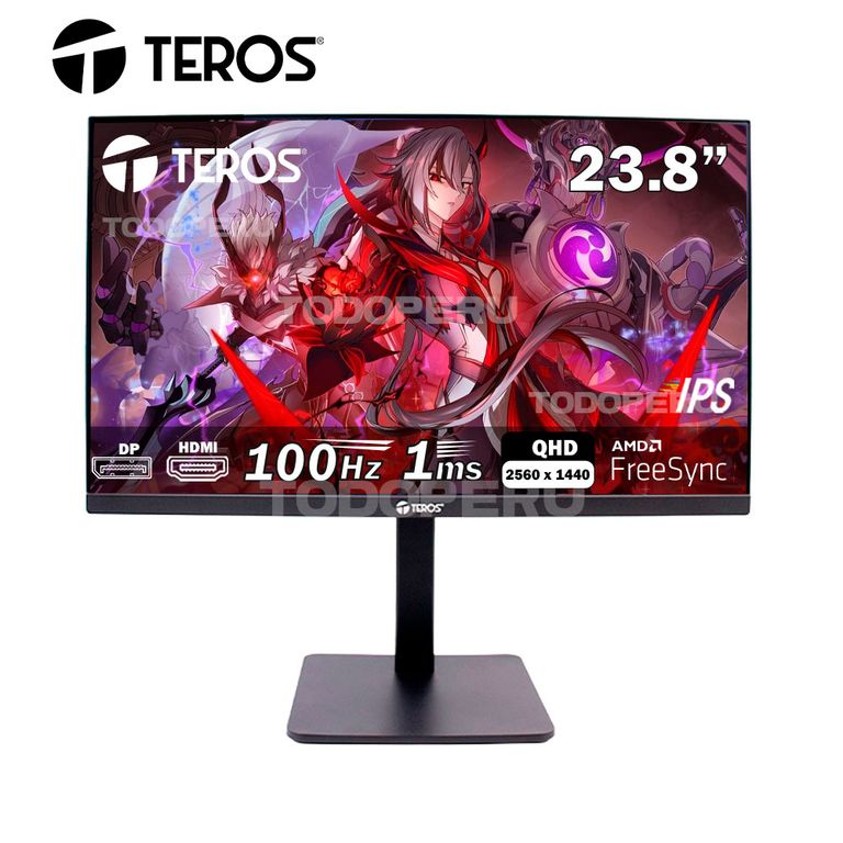 Monitor corp TE-2416CS 238 QHD IPS 100Hz 1ms HDMI DP PARLANTES AUDIO OUT CÁMARA