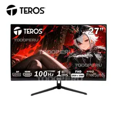 TEROS - Monitor curvo TE-2732S 27 FHD VA 100Hz 1ms HDMI DP negro