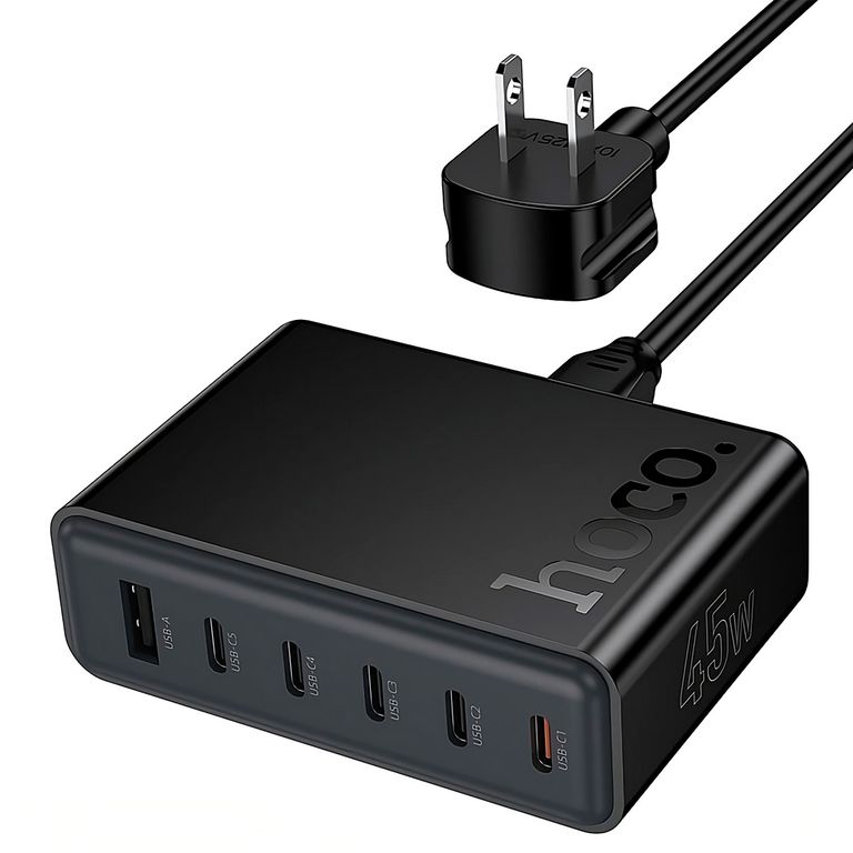 C150 Cargador Celular Laptop 6 En 1 45w Usb A Usb C