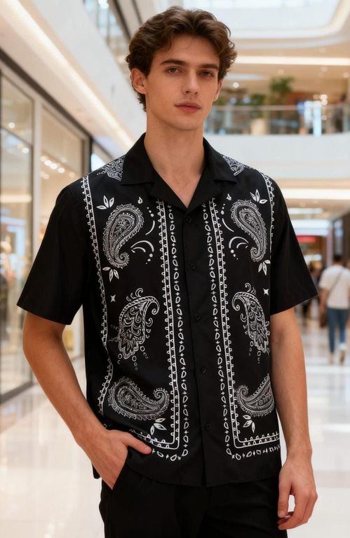 Camisa Dexmen New Cubana Diseño Oscuro