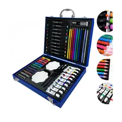 GENERICO - Set De Arte De 68 Piezas Dibujo Pintura Para Niños Azul