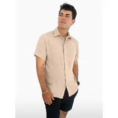 DM DEXMEN - Camisa Dexmen Casual Lino Beige