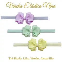 GENERICO - Vincha para bebé modelo Nina Tri Pack