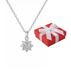 GENERICO - Collar Delicado Mujer Flor Roseta Regalo Mama Cumpleaños Acero Plateado