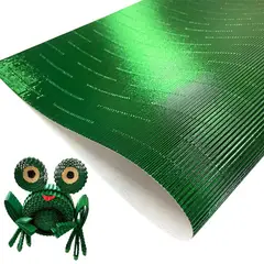 GENERICO - Set de 4 Papel corrugado metalizado de 70cm x 50cm - VERDE