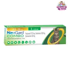 NEXGARD - Pipeta antiparasitaria COMBO de 2.5 a 7.5 kg