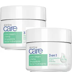 AVON - PACK X2 Crema Limpiadora Facial Hidratante 3 En 1 Care - 100 g